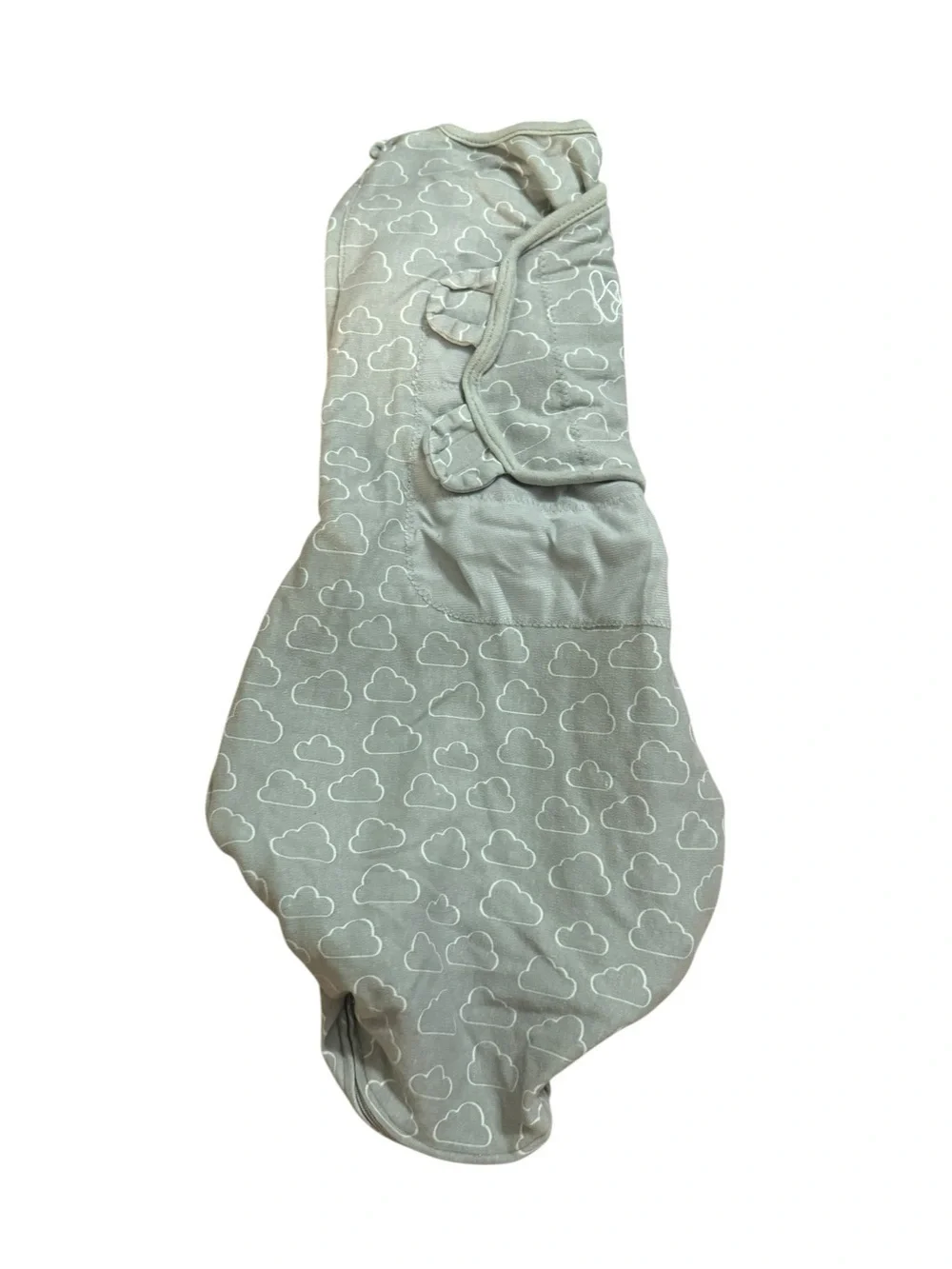 Swaddle me Cloud-Print Baby Swaddle Sack in Light Gray